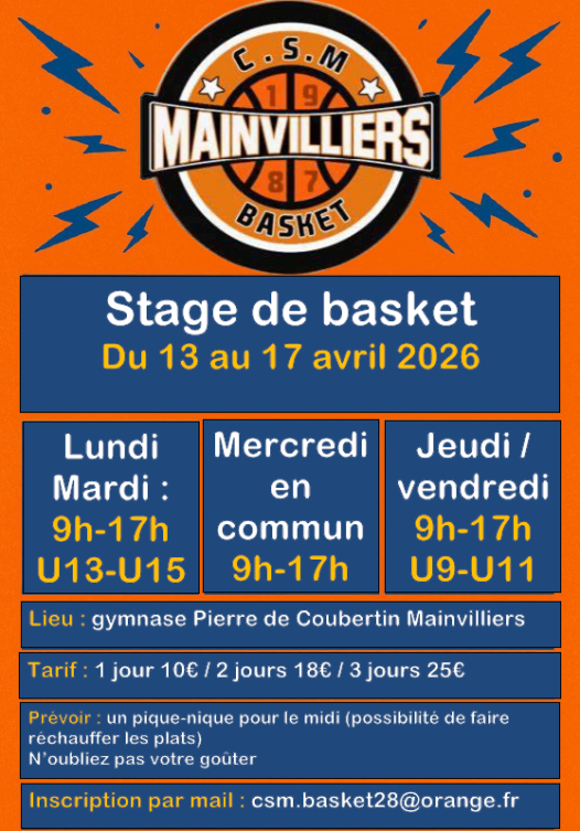 Stage Jeunes vacances d'Avril 2026